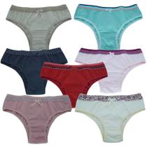 Kit/7 un - Calcinhas Premium de Cottom Adulto, Cintura Alta com cós, Tamanho XGG
