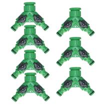 Kit 7 Un. Conexão Y com 2 Saídas Para Conector Engate Rápido De Torneira de Jardim com Abre e Fecha