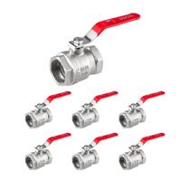 Kit 7 Válvula De Esfera Dn40 1.1/2 Pol Cromado Docol