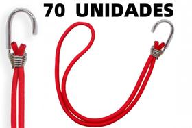 Kit 70 Elásticos Extensor Borracha p/ Caminhão Carreta - VERMELHO