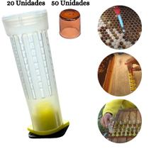 Kit 70 Peças Produção de Rainha Gaiola Tubo + Cúpulas Apis Kit 70 Peças Produção de Rainha Gaiola Tubo + Cúpulas Apis
