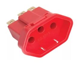 Kit 70 Tomada Fernik Fêmea Embutir 3 Pinos 10a Vermelho