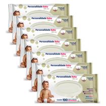 Kit 700 toalhas umedecidas personalidade baby total care 20 cm x 15 cm