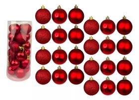 Kit 72 Bolinhas Lisa Fosca Glitter 4cm Para O Natal