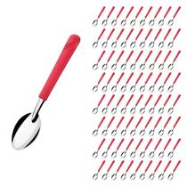Kit 72 Colheres Vermelho Luna Inox e Plástico Restaurante Kit 72 Colheres Vermelho Luna Inox e Plástico Restaurante