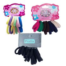 Kit 72 Elásticos Cabelo C/ 2 tam 2.5 CM E 4.5 CM