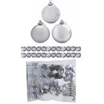 Kit 72 Enfeites Pendentes Para Árvore De Natal Sino Prata Bola Enfeite Kit 72 Enfeites Pendentes Para Árvore De Natal Sino Prata Bola Enfeite