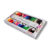 Kit 72 meadas cores firmes maxi mouline - círculo