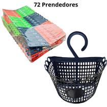 Kit 72 Pregadores Prendedores Plástico Cesto Para Prendedores Para Roupas