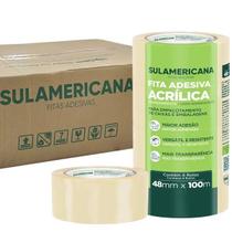 Kit 72 Rolos Fita Adesiva Acrilica 48X100 Sulamericana Kit 72 Rolos Fita Adesiva Acrilica 48X100 Sulamericana