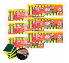 Kit 72 Unid Esponja Multiuso Com Ions De Prata Lava Louças Kit 72 Unid Esponja Multiuso Com Ions De Prata Lava Louças