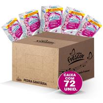 Kit 72 Unidades Detergente Pedra Sanitária FLORAL 22G Novo Frescor Para Vaso Sanitário Privada CAIXA Atacado