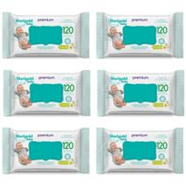 Kit 720 Toalhas Umedecidas Marigold Baby Camomila 6 Pacotes De Lenço Premium Com 120 Cada