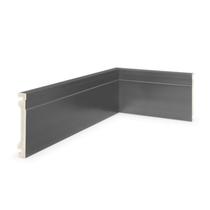 Kit 72m Linear Rodapé de Poliestireno 10cm x 1,5cm x 240cm Frisado Nfr Cinza Ruffino Kit 72m Linear Rodapé de Poliestireno 10cm x 1,5cm x 240cm Frisado Nfr Cinza Ruffino