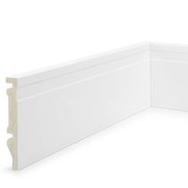 Kit 72m Linear Rodapé de Poliestireno 10cm x 15mm x 2,40m Frisado Nfr Branco Ruffino
