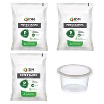 Kit 72un Pote Premium Redondo 1000ml Freezer Microondas Gourmax