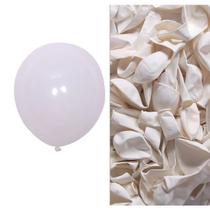 Kit 75 Balões Branco Tamanho 7 + Dourado Metalizado Número 5 Polegadas - Balão Bexiga Liso/Cromado Para Festas e Anivers