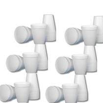 Kit 75 Copo Isopor Térmico 70ml Bebida quente ou fria Branco