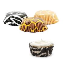 Kit 75 Forminhas para Assar Cupcakes Muffin Zoo Fox Run