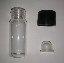 kit 7un Frasco Tubular em vidro transparente/ flaconete 16mmx42mm Tampa/batoque - Alfaviva
