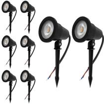 Kit 7x Espeto De Jardim 7W IP65 Bivolt Verde