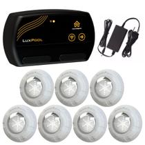 Kit 7x LED RGB 9W ABS Piscina + Comando Wifi Alexa Luxpool