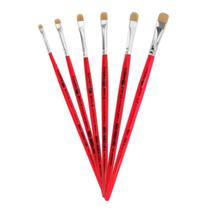 Kit 7x Pinceis Chato Filbert 844