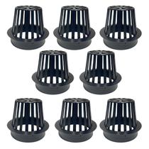 Kit 8 Abacaxi Hemisférico Ralo Anti Folhas 100mm Plástico Calha Kit 8 Abacaxi Hemisférico Ralo Anti Folhas 100mm Plástico Calha