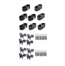 Kit 8 Abraçadeiras e 8 Fixadores Para Cercadinho Pet Cercado