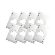 Kit 8 Abridor De Garrafa Cerveja Carta Baralho As Espadas Aço Inox Metal