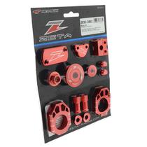 Kit 8 Acessórios Anodizados Zeta Crf 250r/rx 2018 Em Diante