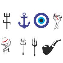 Kit 8 Adesivos de Vinil Impermeável Proteção Umbanda 6 cm