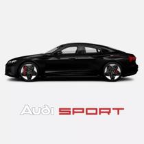 Kit 8 Adesivos Emblema Audi Sport Genérico Branco E Vermelho