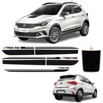 Kit 8 Adesivos Faixa Lateral Fiat Argo Trekking 2019/2020