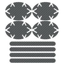 kit 8 Adesivos Protetores de Maçanetas - fibra Carbono