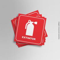 Kit 8 Adesivos Sinalização Extintor 15x15cm Kit 8 Adesivos Sinalização Extintor 15x15cm