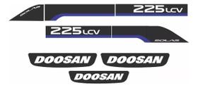 Kit 8 Adesivos Vinil UV Compatível Doosan 225 LCV Kit 8 Adesivos Vinil UV Compatível Doosan 225 LCV