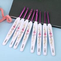 Kit 8 Agulhas Crochê Cabo Ergonômico Decorados Alumínio Kit 8 Agulhas Crochê Cabo Ergonômico Decorados Alumínio