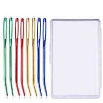 Kit 8 Agulhas Pontas Tortas Grande Olho Alumínio Tapeceiro