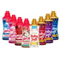 Kit 8 Amaciantes Concentrados Urca e Baby Soft 500ml Kit 8 Amaciantes Concentrados Urca e Baby Soft 500ml