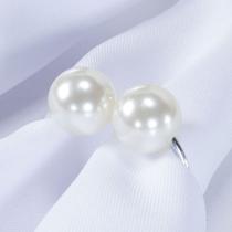 Kit 8 Anel Argola Para Guardanapos Pérola Duplo Grande