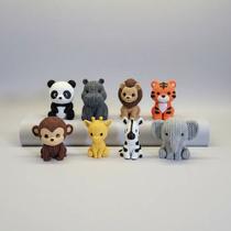 Kit 8 Animais Zoo Safari Crochê 3d Decoração Infantil