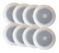 Kit 8 Arandelas Coaxial Com Tweeter Orion Suportes Gesso