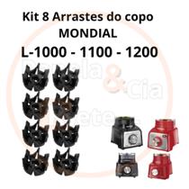 Kit 8 Arrastes para MOTOR e COPO de liquidificador Mondial / L850 / L900 / L1000 / L1100 / L1200