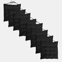Kit 8 assentos almofadas para cadeira sofa poltrona banco pallet futton 40x40 cm preto Kit 8 assentos almofadas para cadeira sofa poltrona banco pallet futton 40x40 cm preto