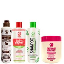 Kit 8 Ativo Café 300ml + 7 Tutti Frutti 300ml + 15 Shampoo 300ml 9 Mascara 500g
