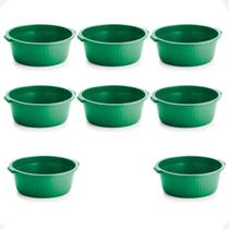 Kit 8 Balde Bacia Multiuso de Plástico canelada 12 Litros