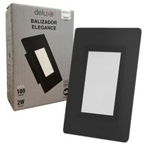 Kit 8 Balizador Parede Led Preto 2w IP65 4x2 Branco Frio 6500k