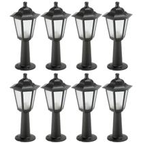 Kit 8 Balizadores Preto Iluminação Área Externa com Lente Fosca em Termoplástico Dital Kit 8 Balizadores Preto Iluminação Área Externa com Lente Fosca em Termoplástico Dital