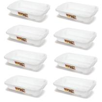 Kit 8 Bandejas Organizadoras Multiuso 3 Litros Em Plástico